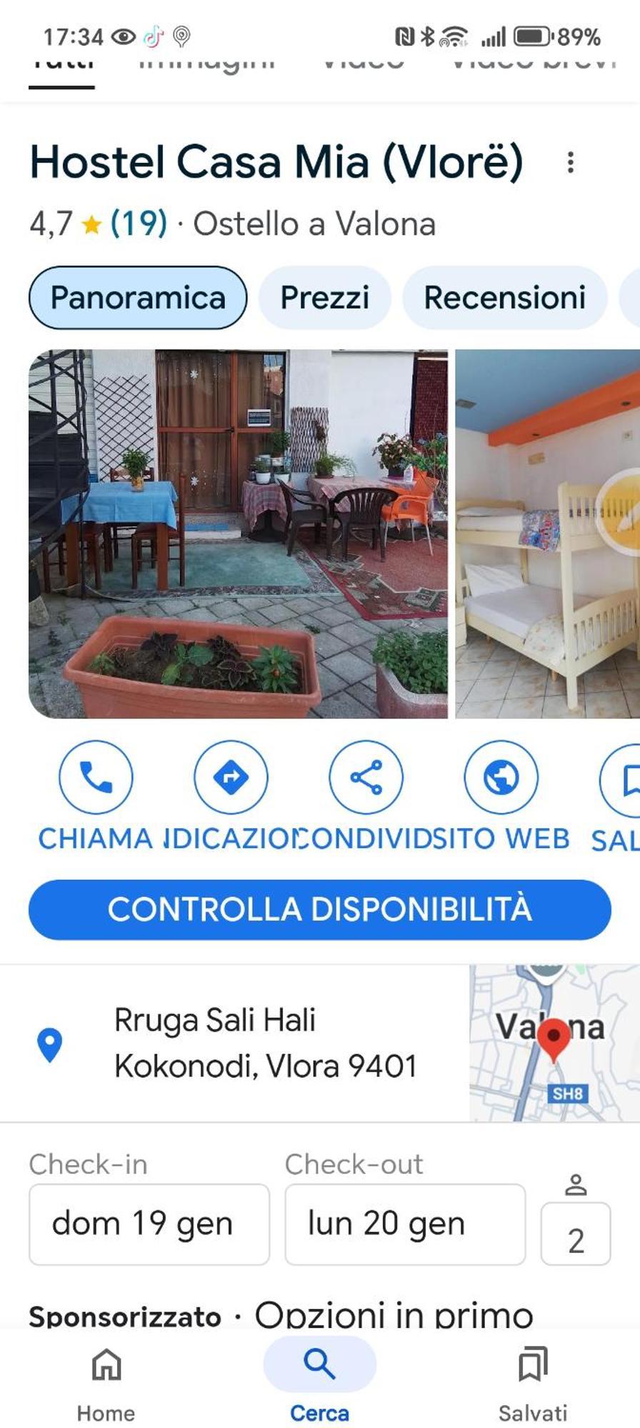 Albergue Casa Mia Vlorë Habitación foto